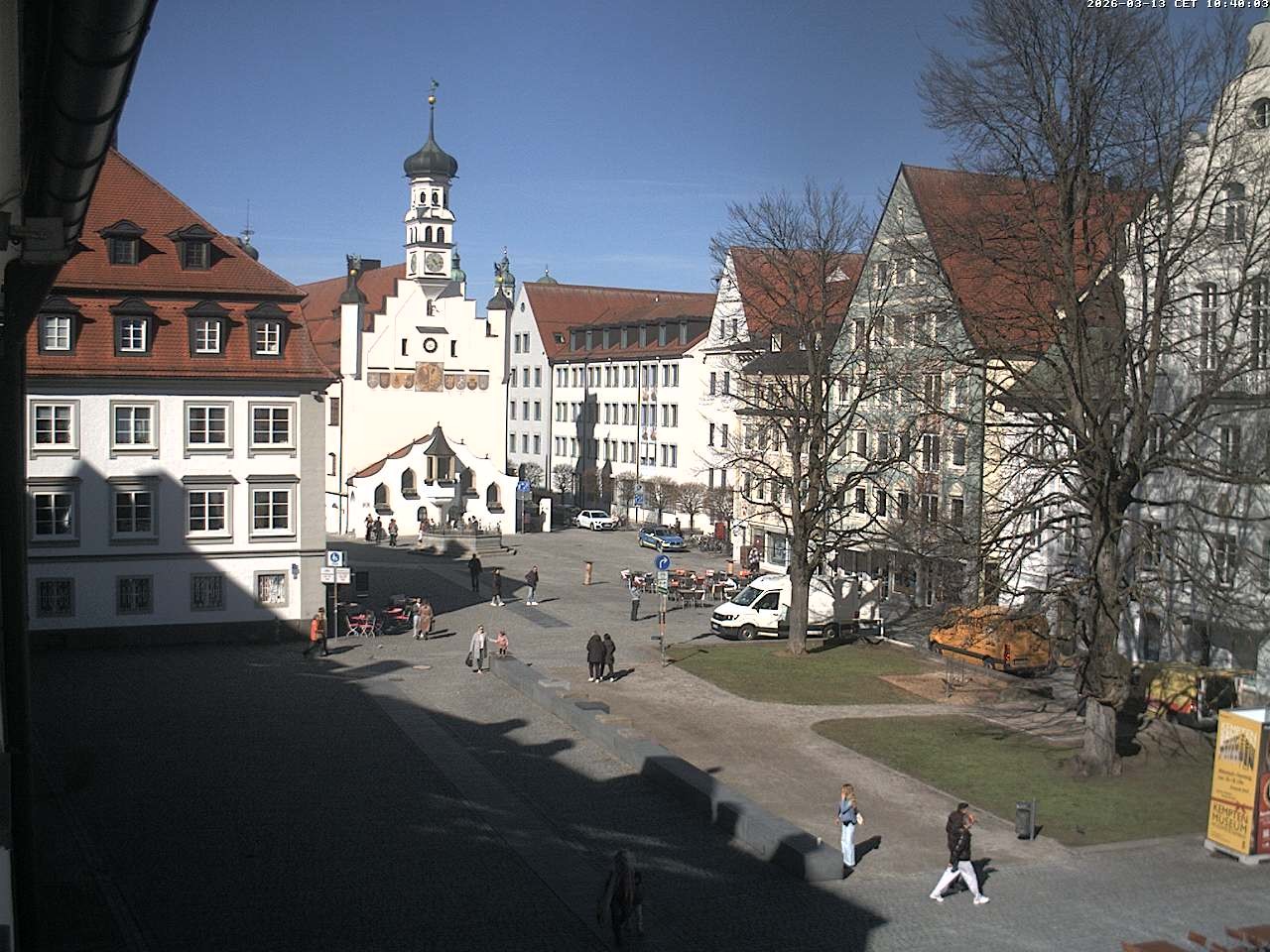 Archiv Foto Webcam Blick auf das Rathaus in Kempten