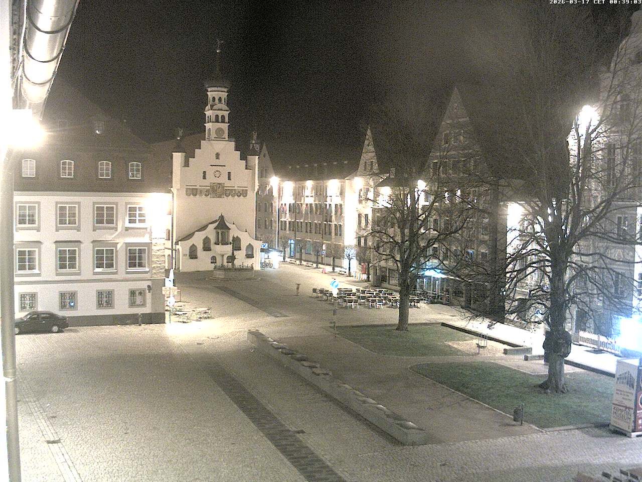 Archiv Foto Webcam Blick auf das Rathaus in Kempten
