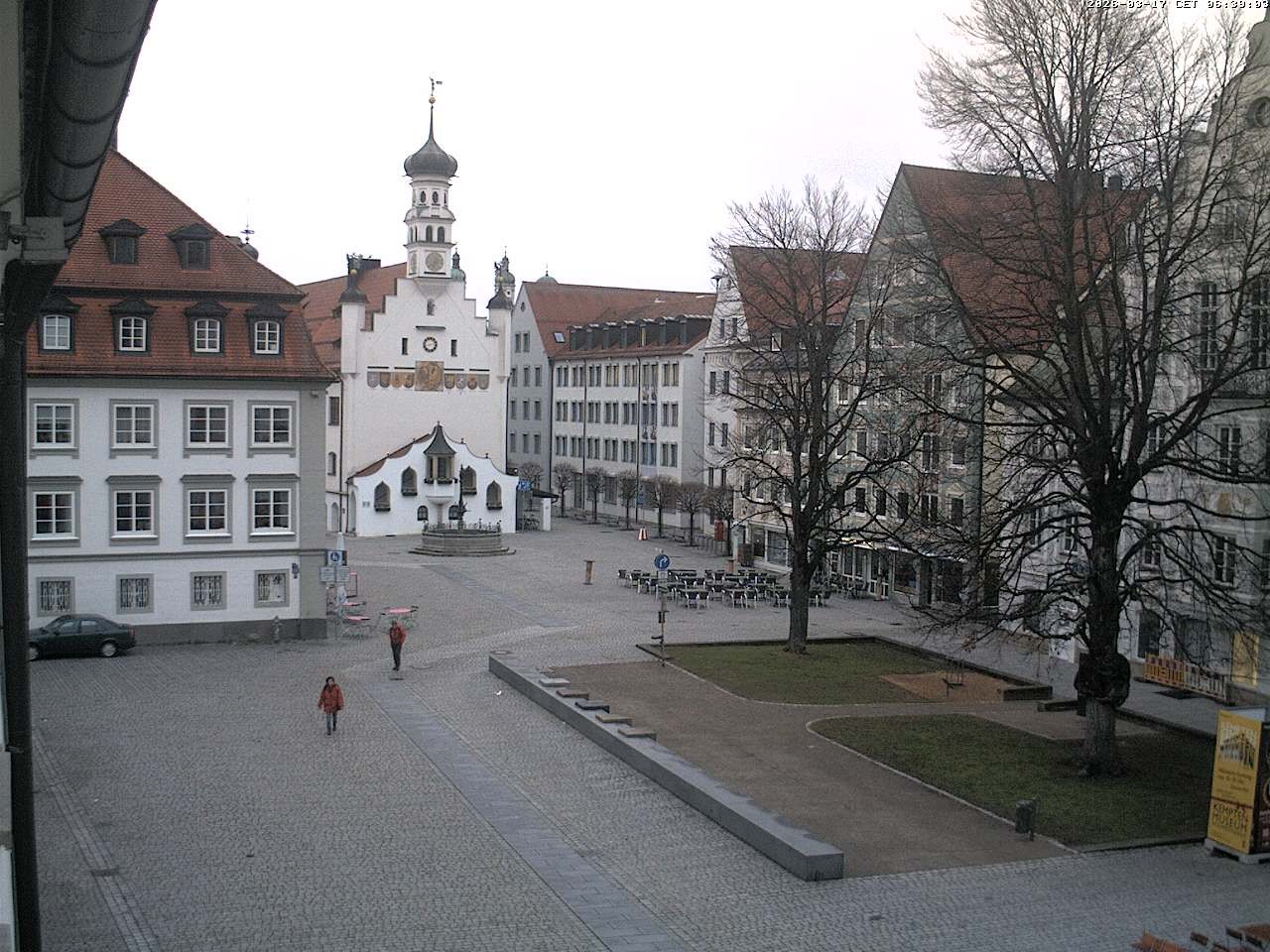 Archiv Foto Webcam Blick auf das Rathaus in Kempten