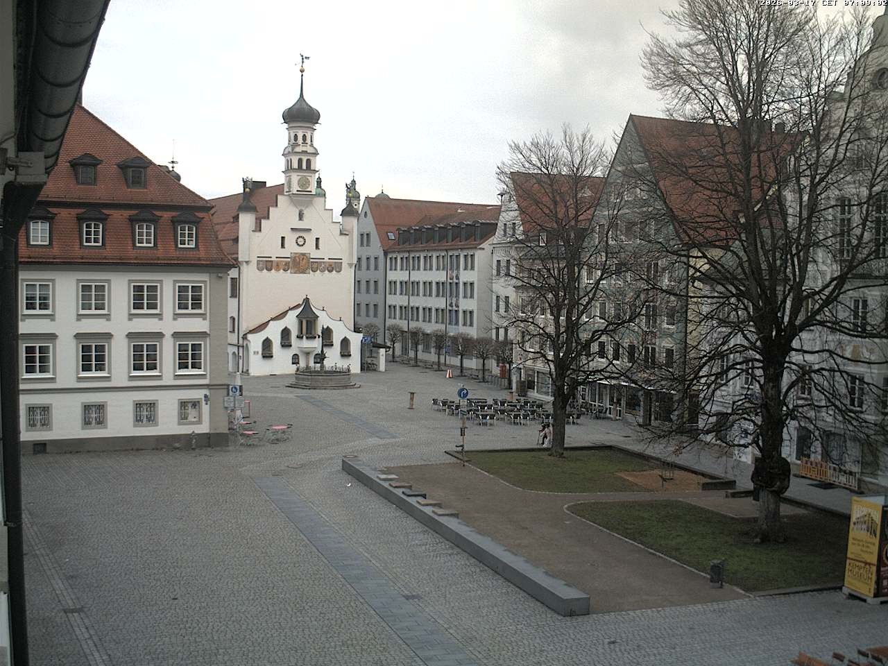 Archiv Foto Webcam Blick auf das Rathaus in Kempten