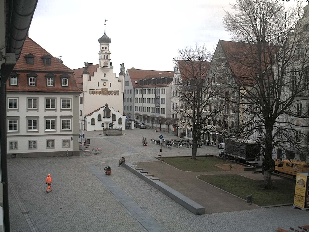 Archiv Foto Webcam Blick auf das Rathaus in Kempten