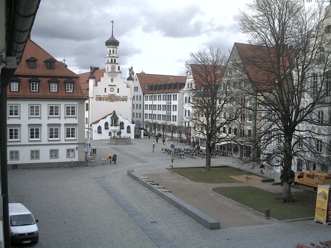 Archiv Foto Webcam Blick auf das Rathaus in Kempten