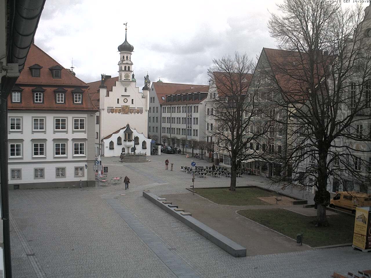 Archiv Foto Webcam Blick auf das Rathaus in Kempten