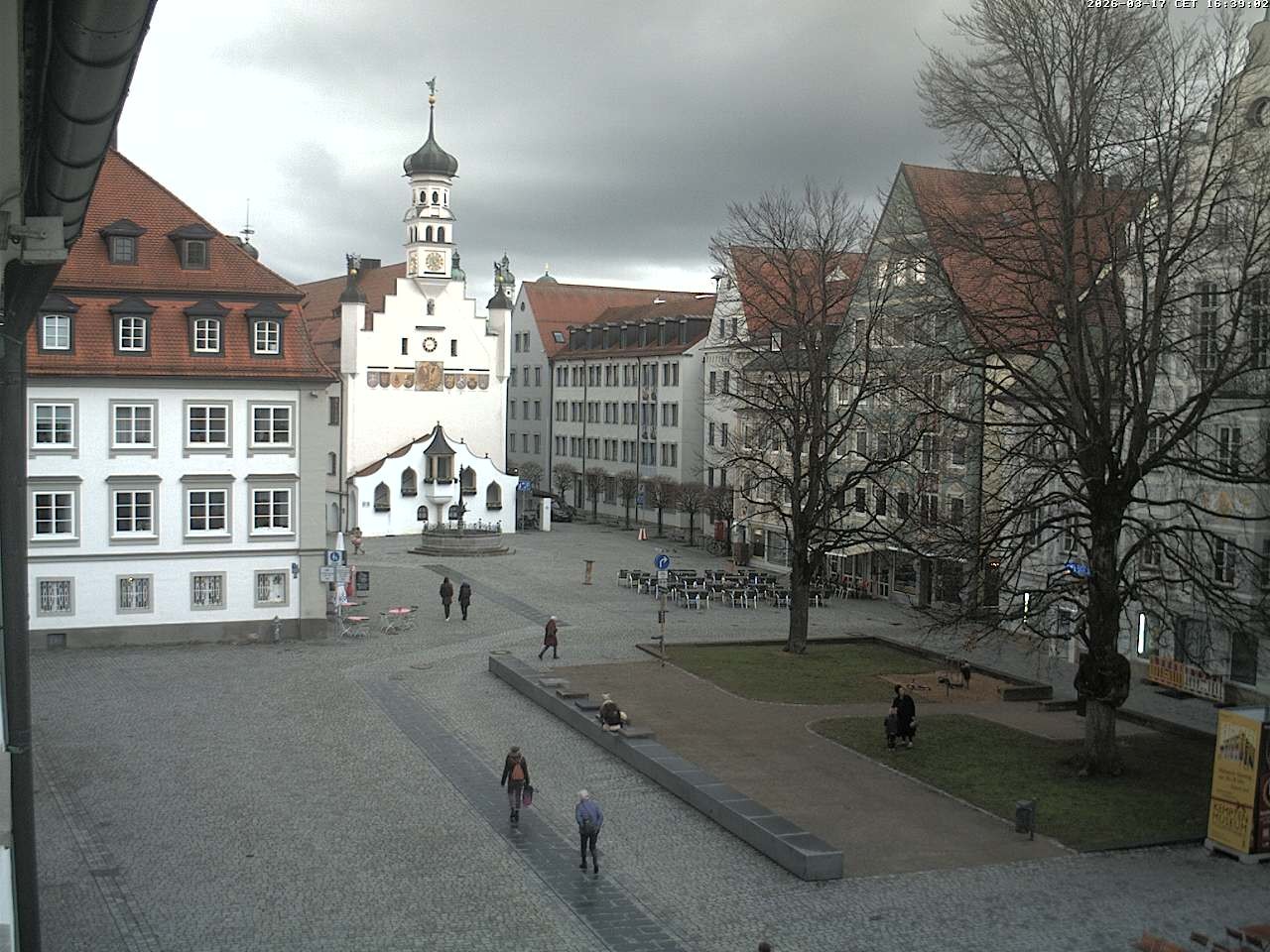 Archiv Foto Webcam Blick auf das Rathaus in Kempten