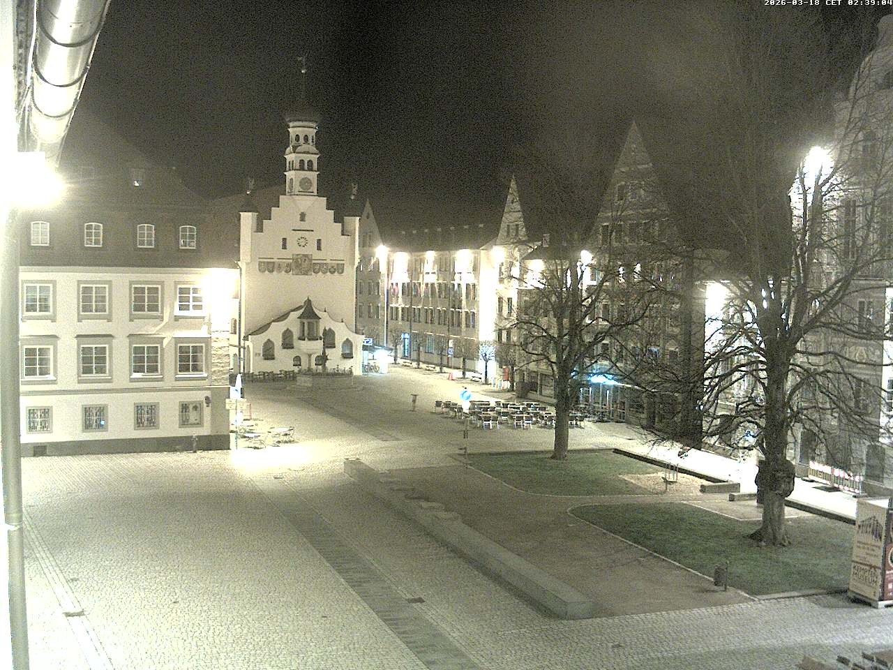 Archiv Foto Webcam Blick auf das Rathaus in Kempten
