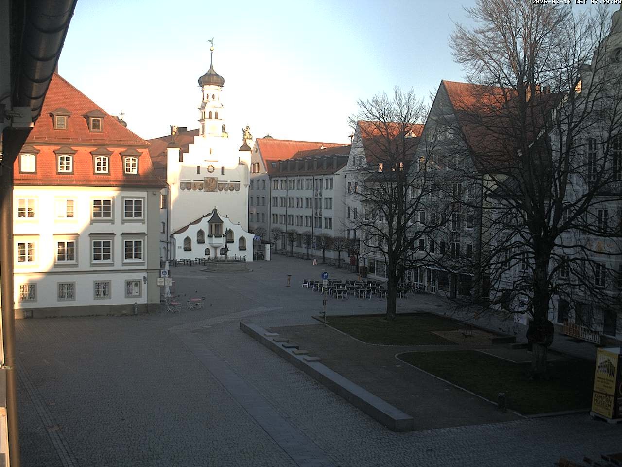 Archiv Foto Webcam Blick auf das Rathaus in Kempten