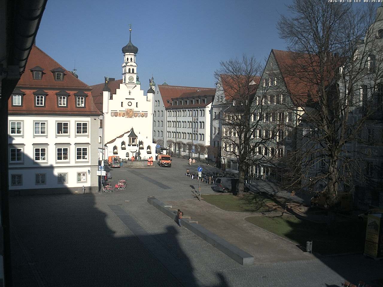 Archiv Foto Webcam Blick auf das Rathaus in Kempten