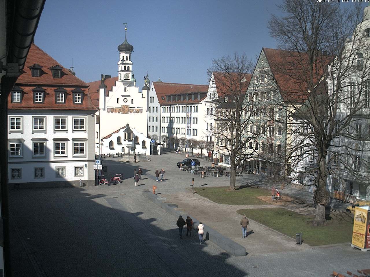 Archiv Foto Webcam Blick auf das Rathaus in Kempten