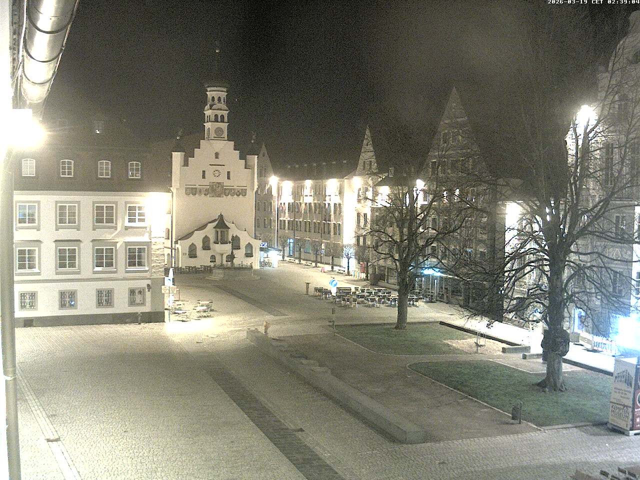 Archiv Foto Webcam Blick auf das Rathaus in Kempten