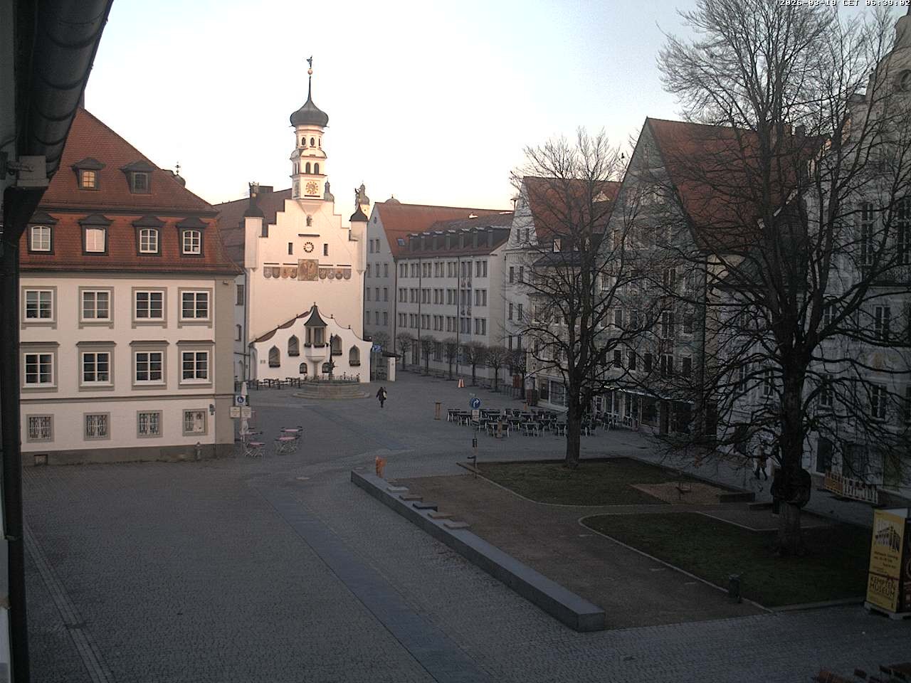 Archiv Foto Webcam Blick auf das Rathaus in Kempten