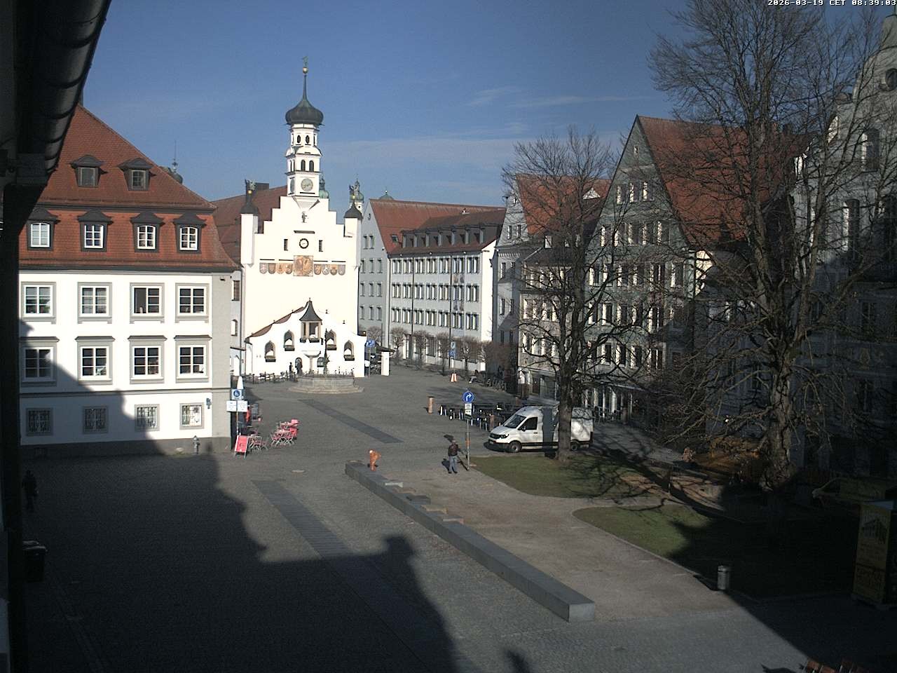 Archiv Foto Webcam Blick auf das Rathaus in Kempten