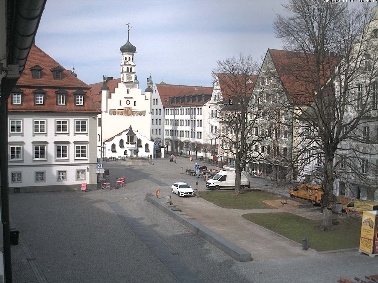 Archiv Foto Webcam Blick auf das Rathaus in Kempten