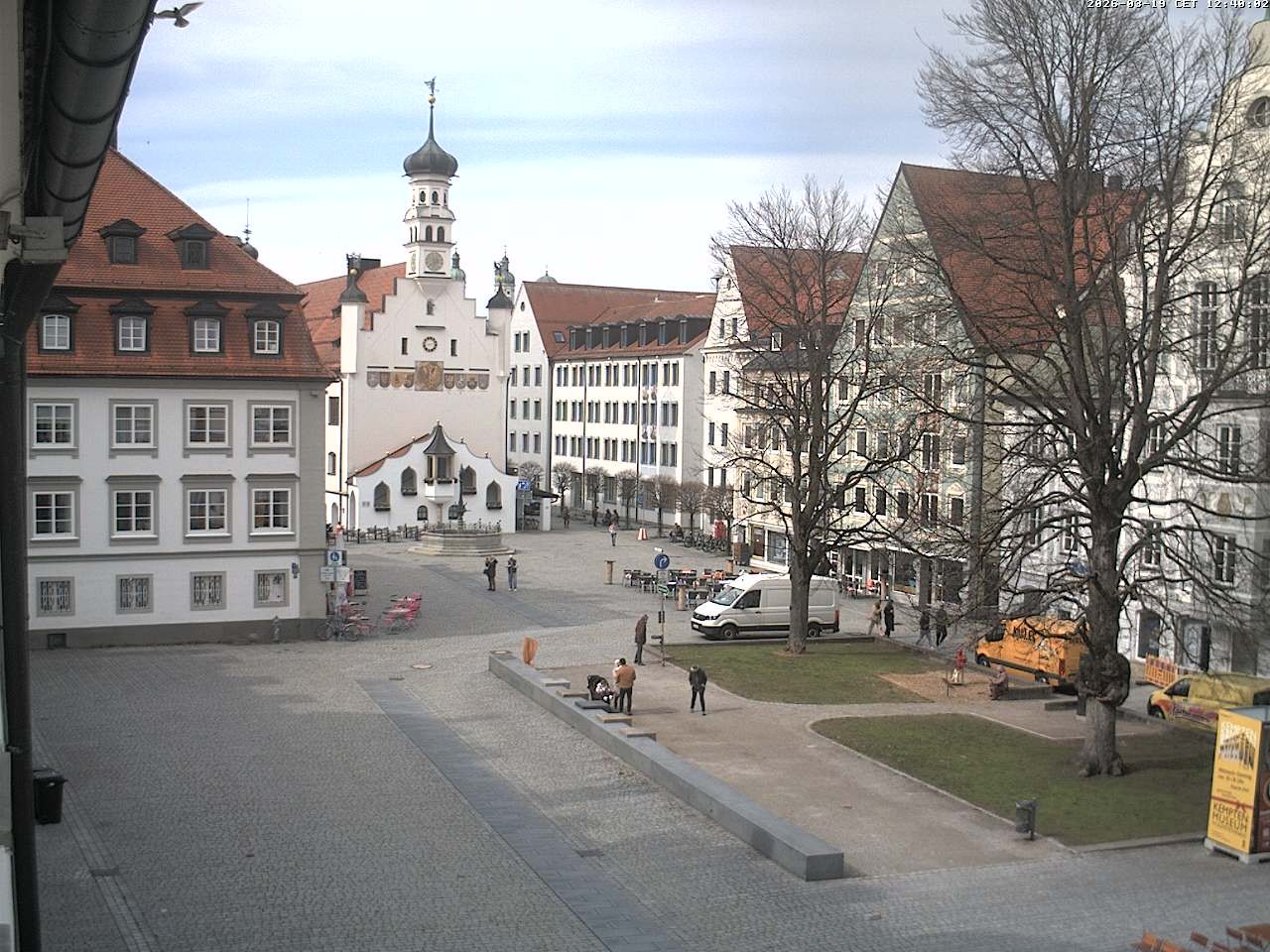 Archiv Foto Webcam Blick auf das Rathaus in Kempten