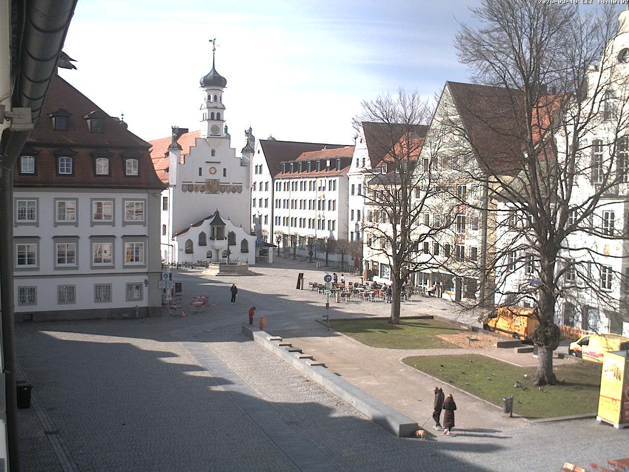 Archiv Foto Webcam Blick auf das Rathaus in Kempten