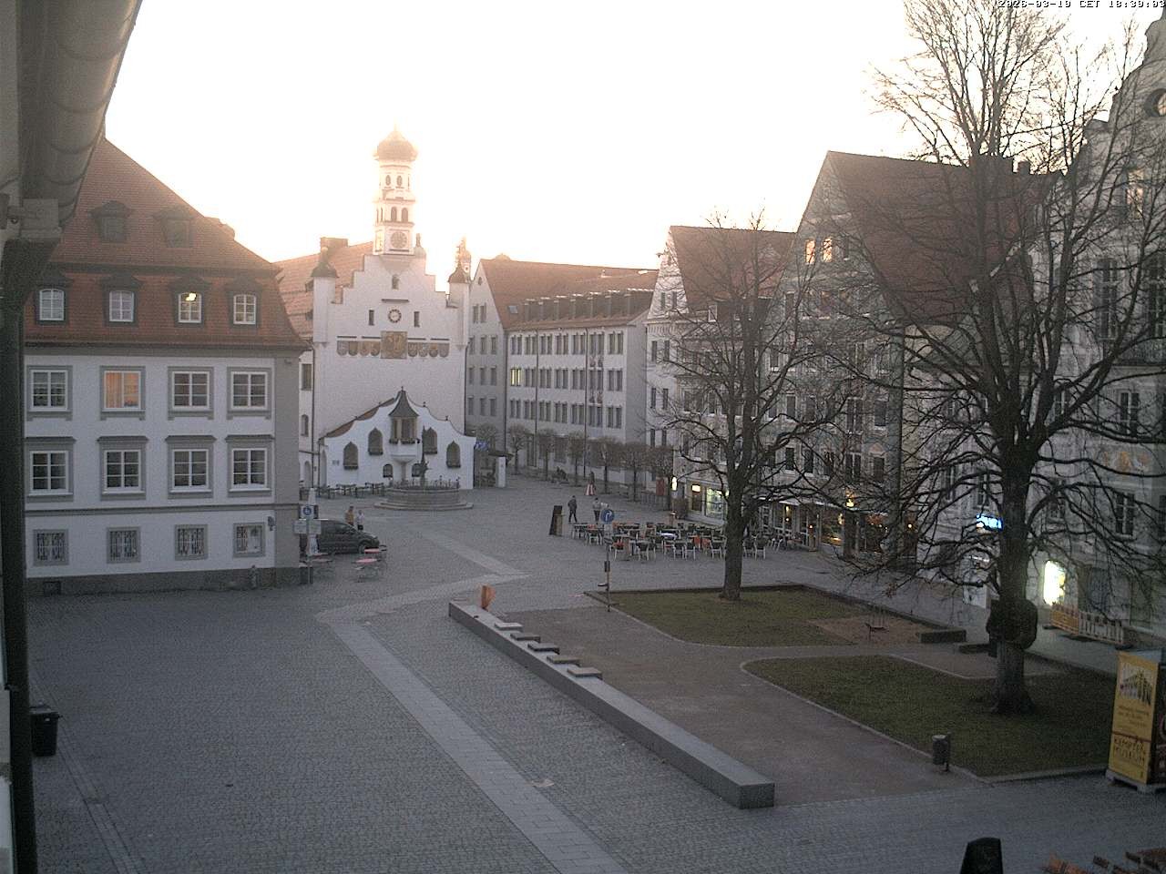 Archiv Foto Webcam Blick auf das Rathaus in Kempten