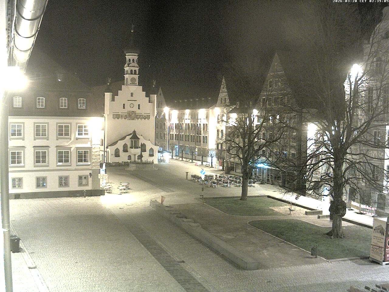 Archiv Foto Webcam Blick auf das Rathaus in Kempten