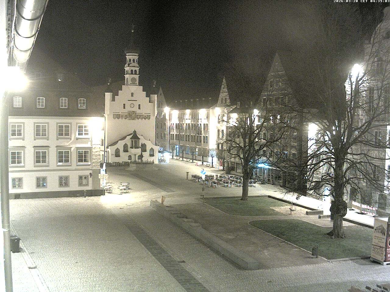 Archiv Foto Webcam Blick auf das Rathaus in Kempten