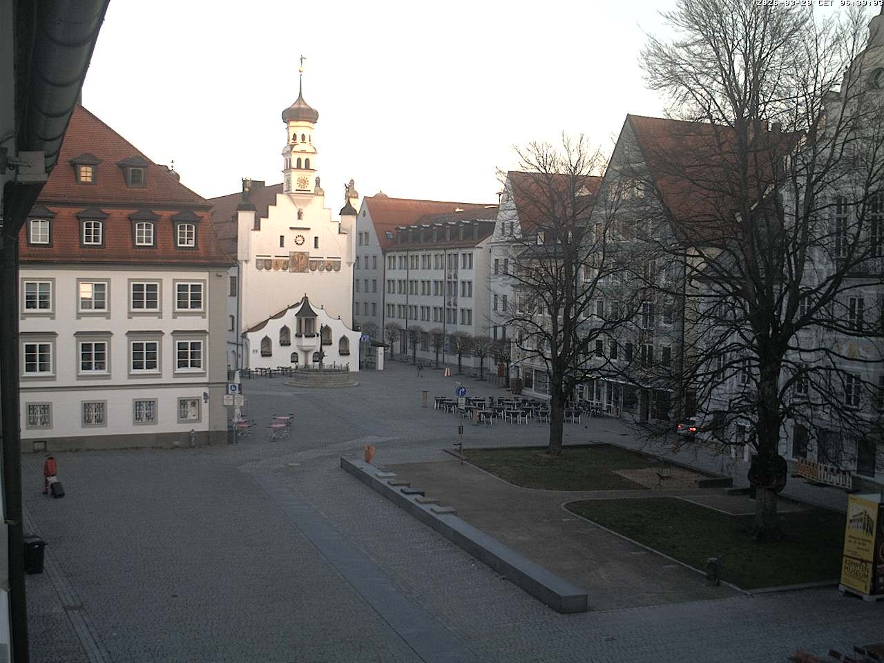 Archiv Foto Webcam Blick auf das Rathaus in Kempten