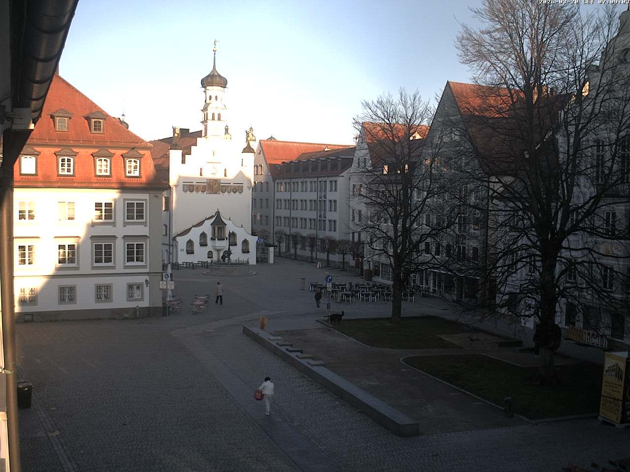 Archiv Foto Webcam Blick auf das Rathaus in Kempten