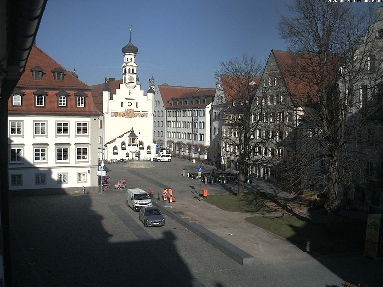 Archiv Foto Webcam Blick auf das Rathaus in Kempten