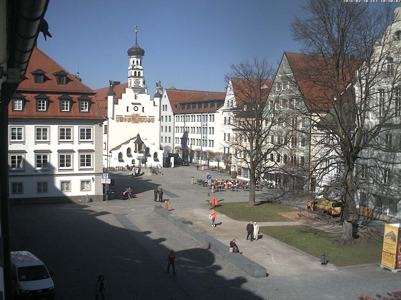 Archiv Foto Webcam Blick auf das Rathaus in Kempten