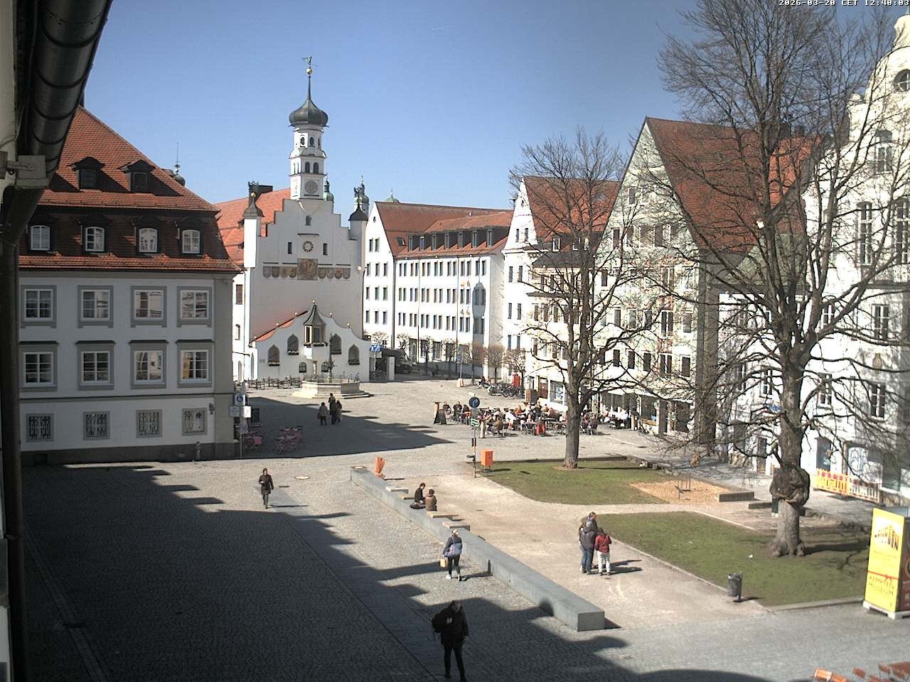 Archiv Foto Webcam Blick auf das Rathaus in Kempten