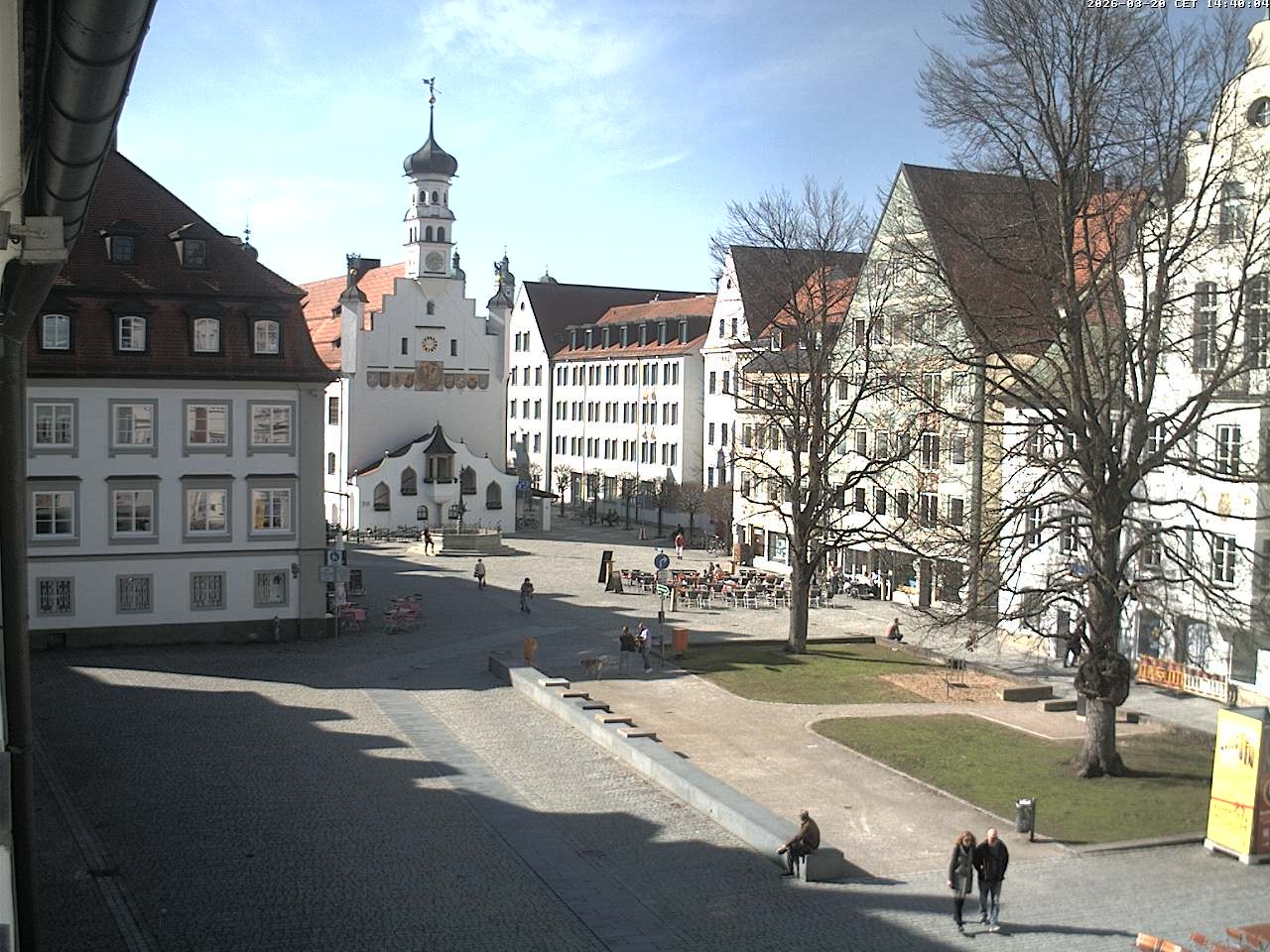 Archiv Foto Webcam Blick auf das Rathaus in Kempten