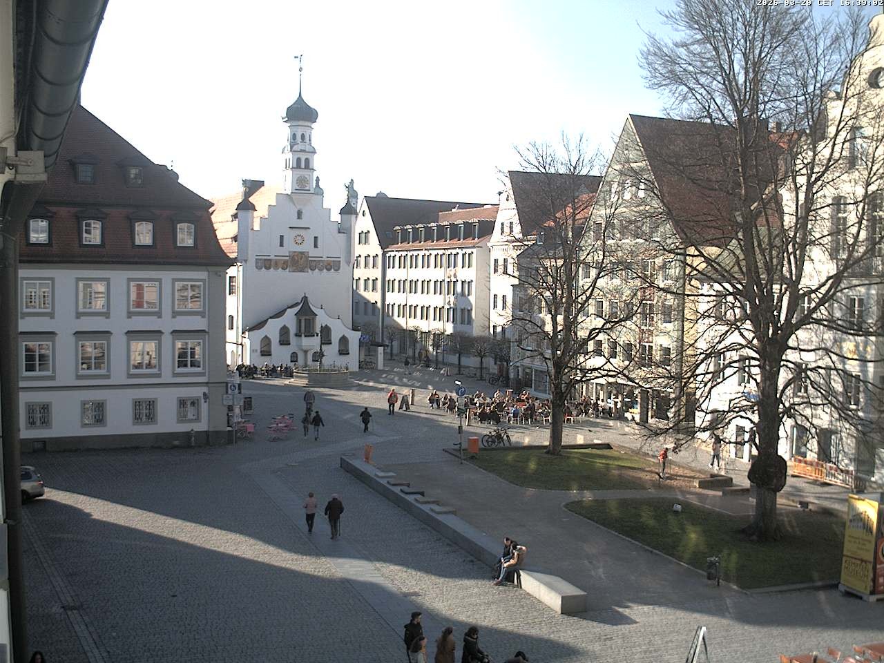 Archiv Foto Webcam Blick auf das Rathaus in Kempten