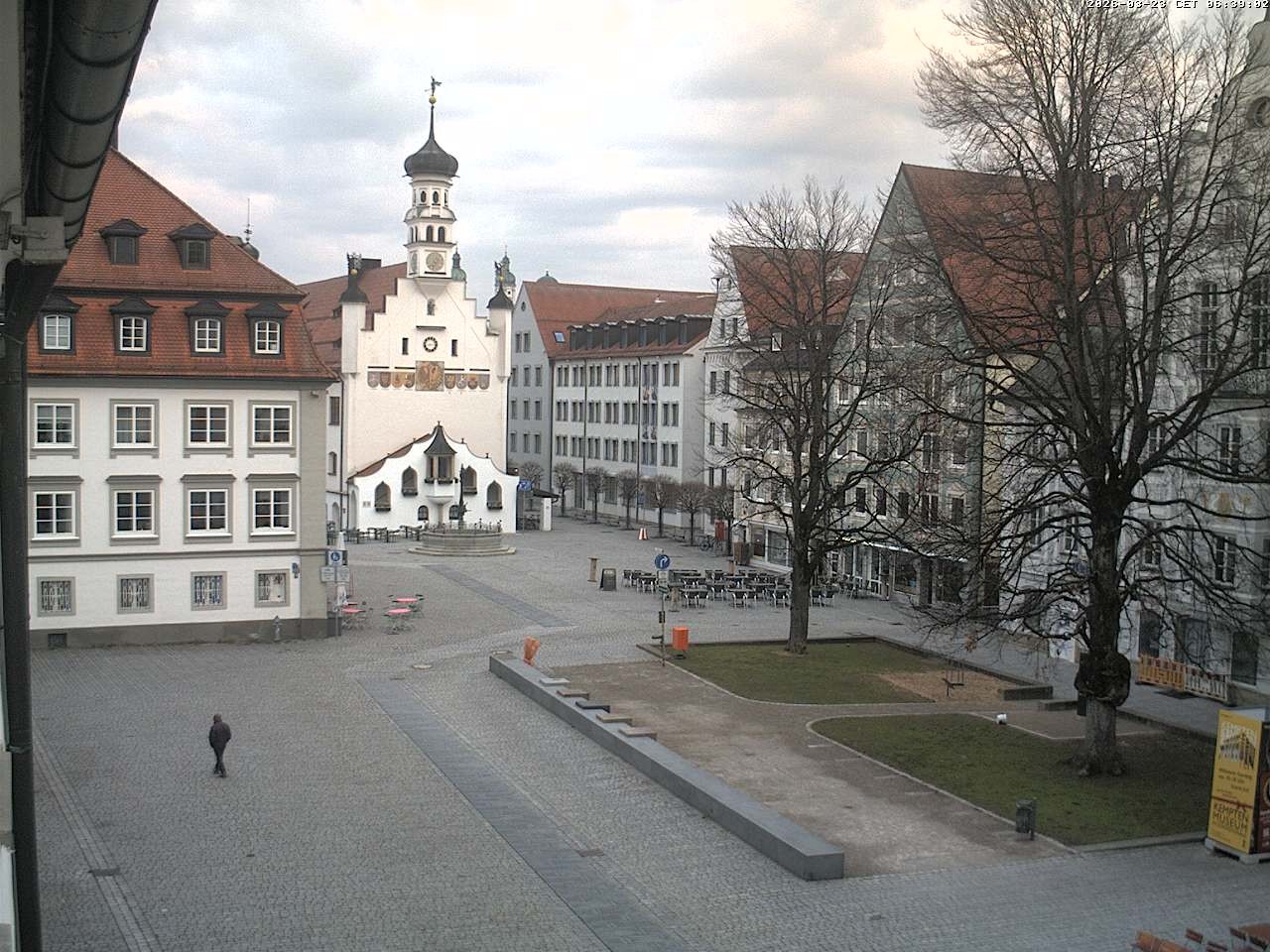 Archiv Foto Webcam Blick auf das Rathaus in Kempten