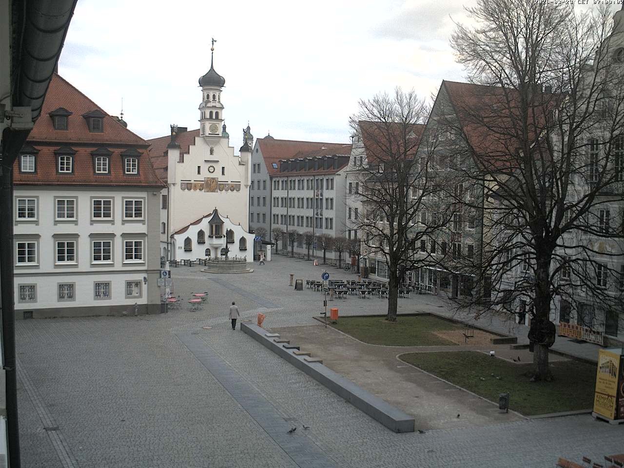 Archiv Foto Webcam Blick auf das Rathaus in Kempten