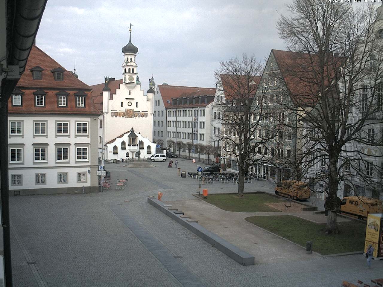 Archiv Foto Webcam Blick auf das Rathaus in Kempten