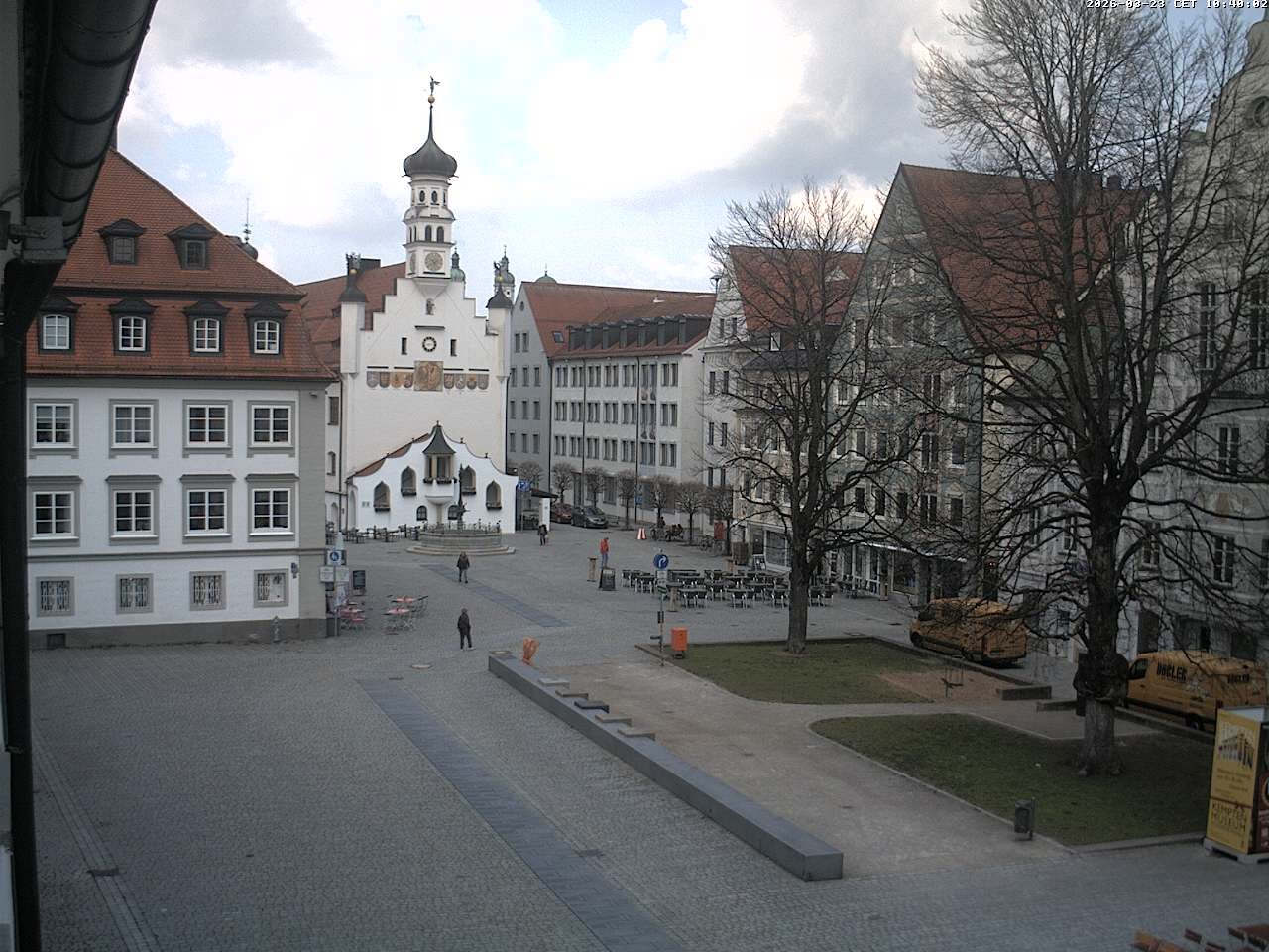 Archiv Foto Webcam Blick auf das Rathaus in Kempten