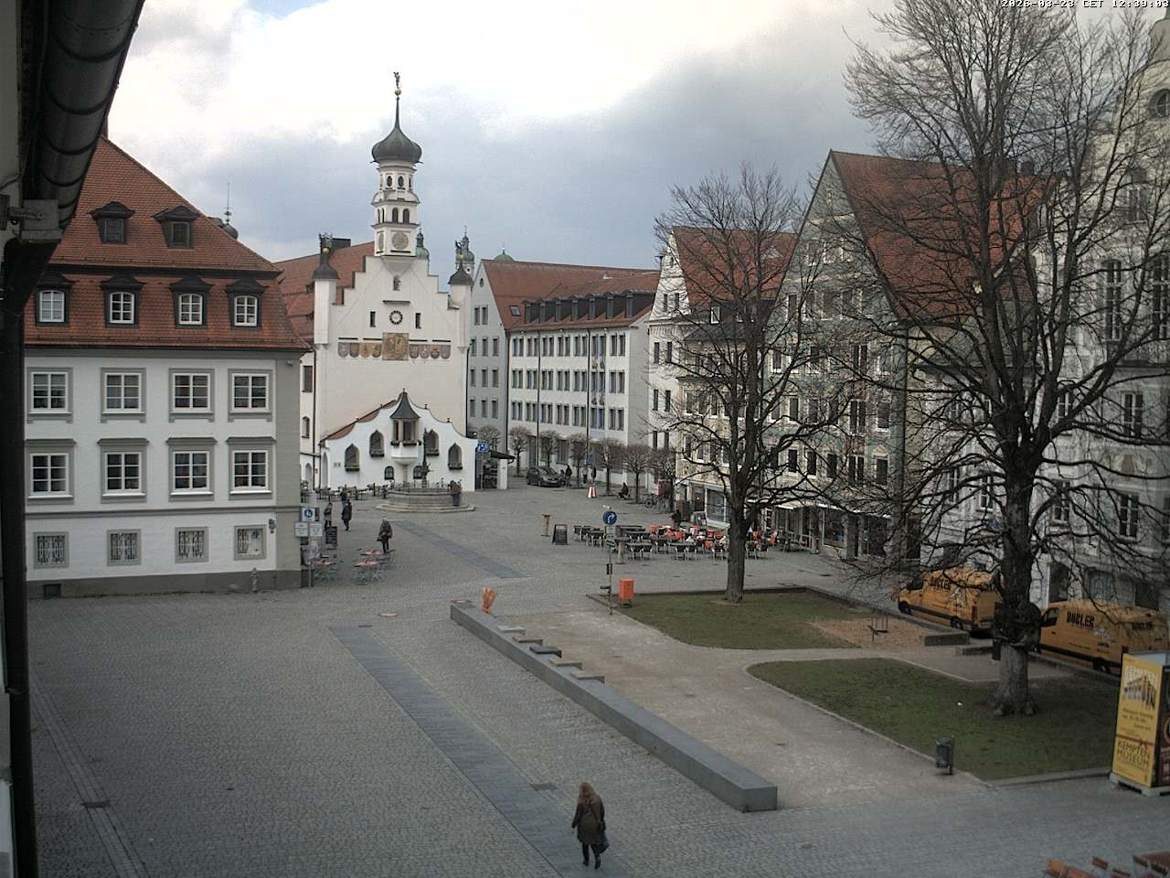 Archiv Foto Webcam Blick auf das Rathaus in Kempten
