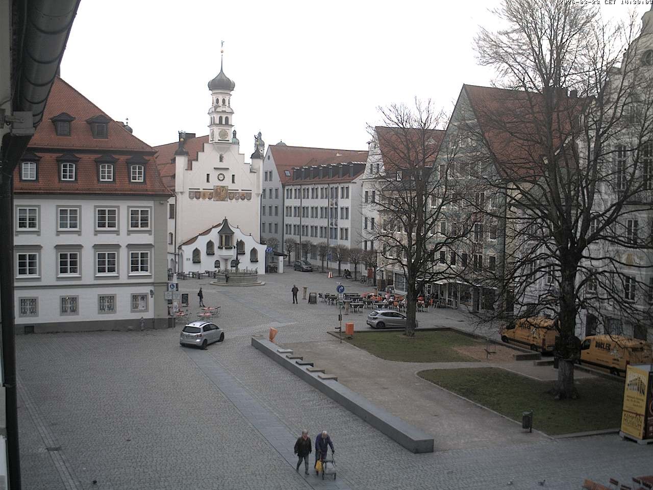 Archiv Foto Webcam Blick auf das Rathaus in Kempten