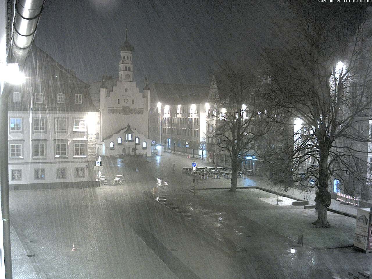 Archiv Foto Webcam Blick auf das Rathaus in Kempten