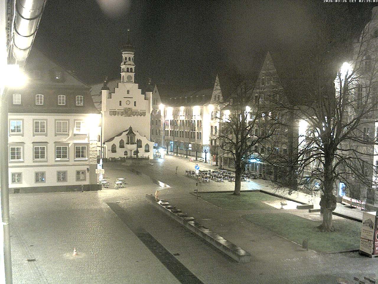 Archiv Foto Webcam Blick auf das Rathaus in Kempten