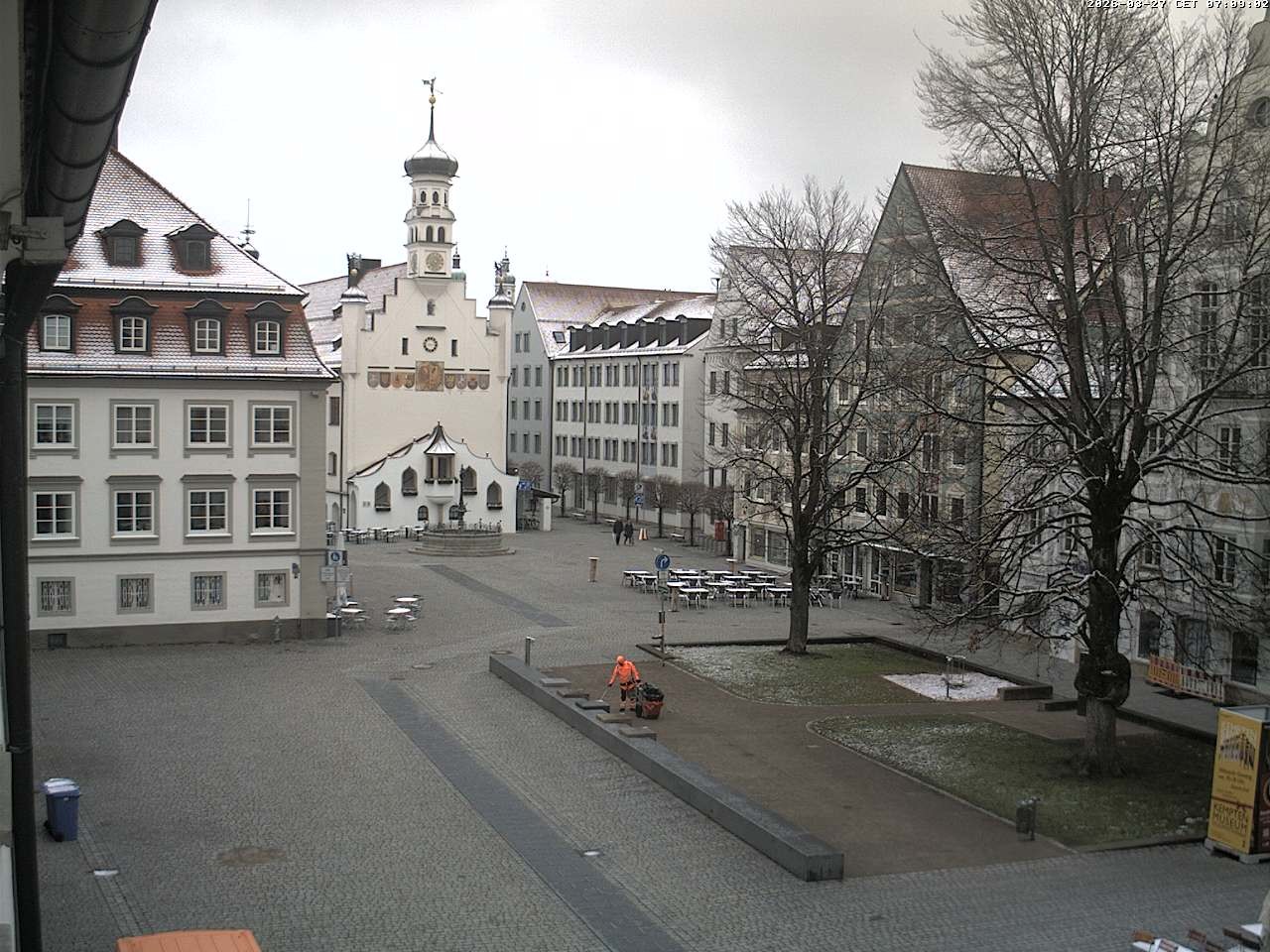 Archiv Foto Webcam Blick auf das Rathaus in Kempten