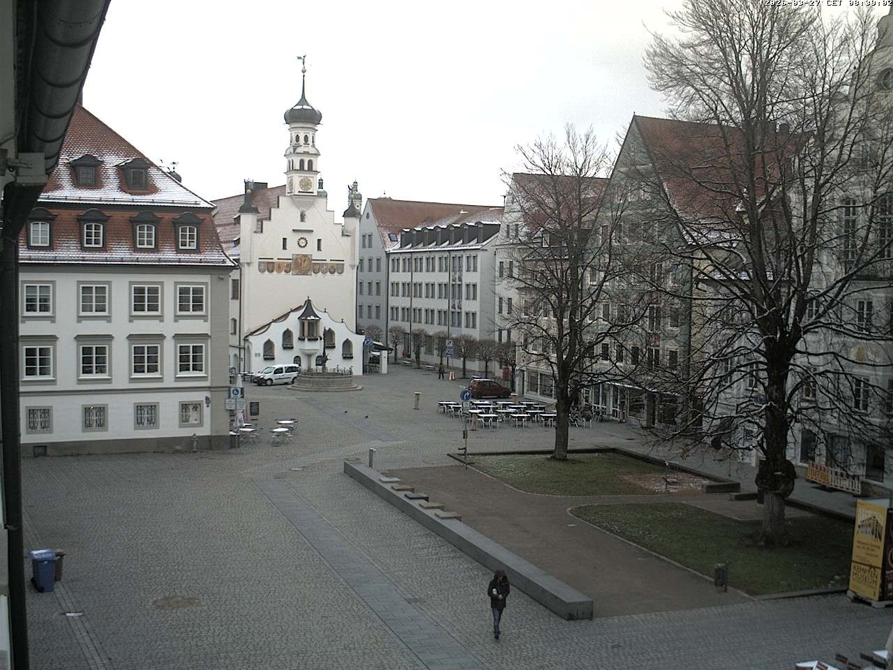 Archiv Foto Webcam Blick auf das Rathaus in Kempten