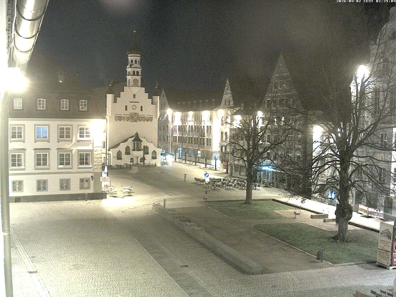Archiv Foto Webcam Blick auf das Rathaus in Kempten