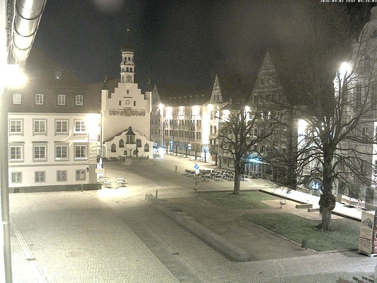 Archiv Foto Webcam Blick auf das Rathaus in Kempten