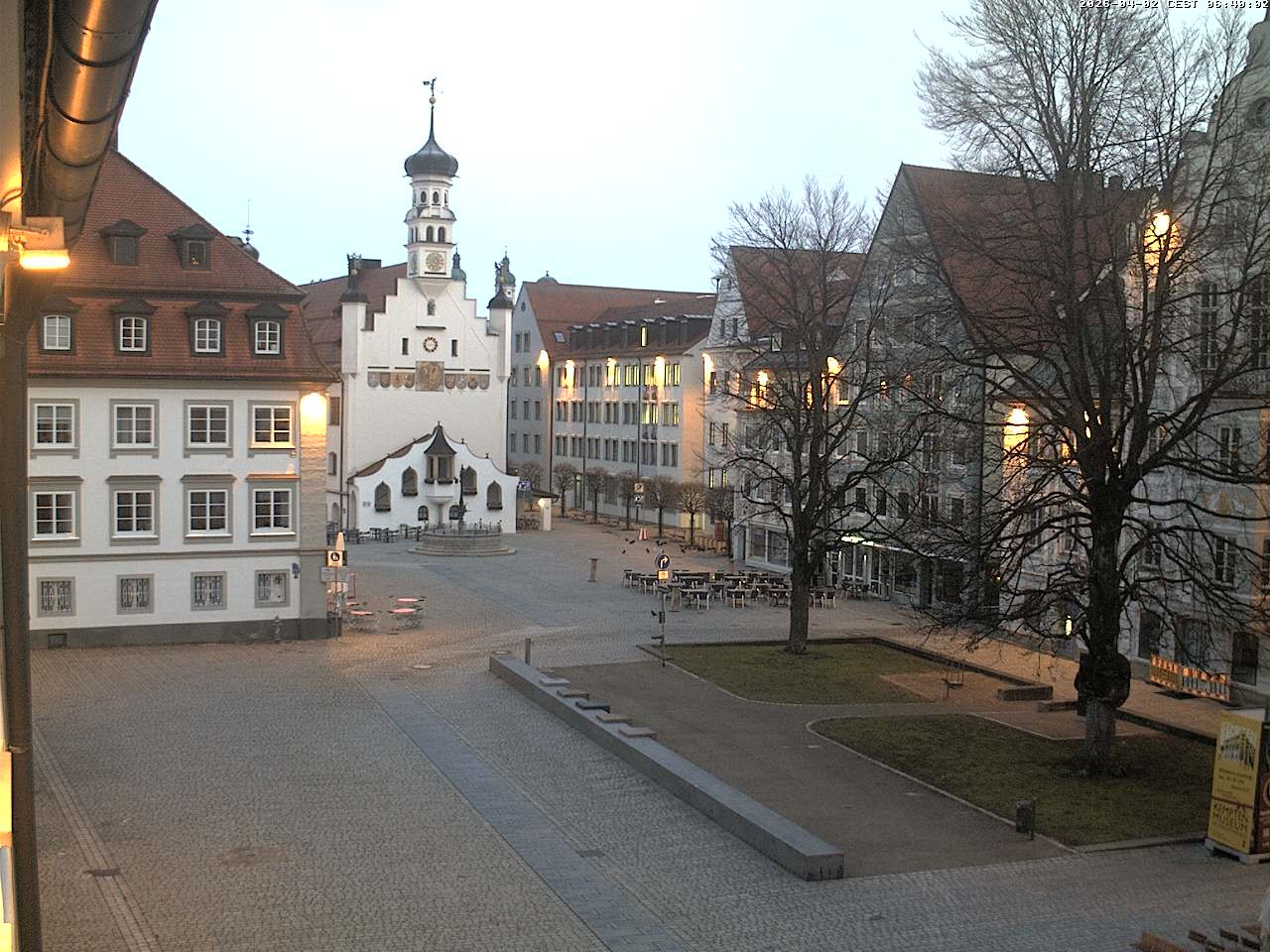 Archiv Foto Webcam Blick auf das Rathaus in Kempten