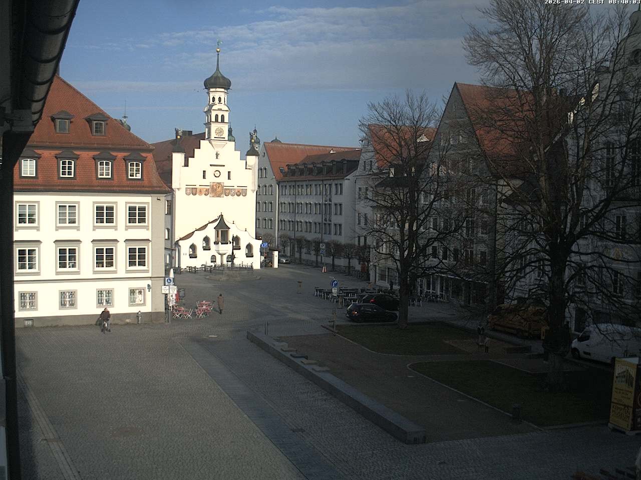 Archiv Foto Webcam Blick auf das Rathaus in Kempten