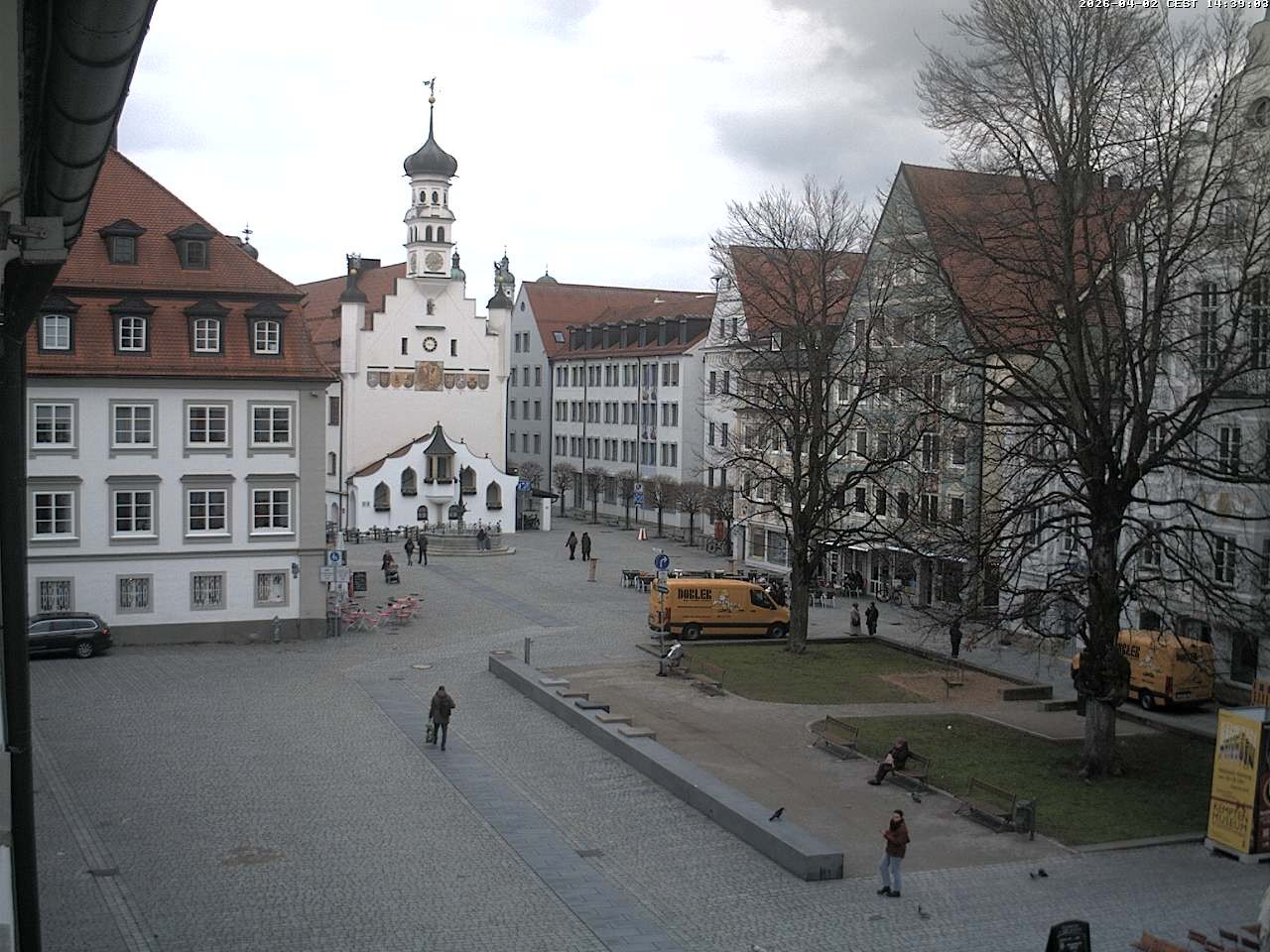 Archiv Foto Webcam Blick auf das Rathaus in Kempten