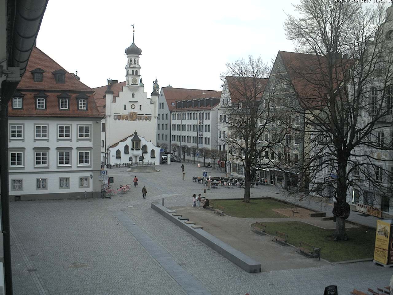 Archiv Foto Webcam Blick auf das Rathaus in Kempten