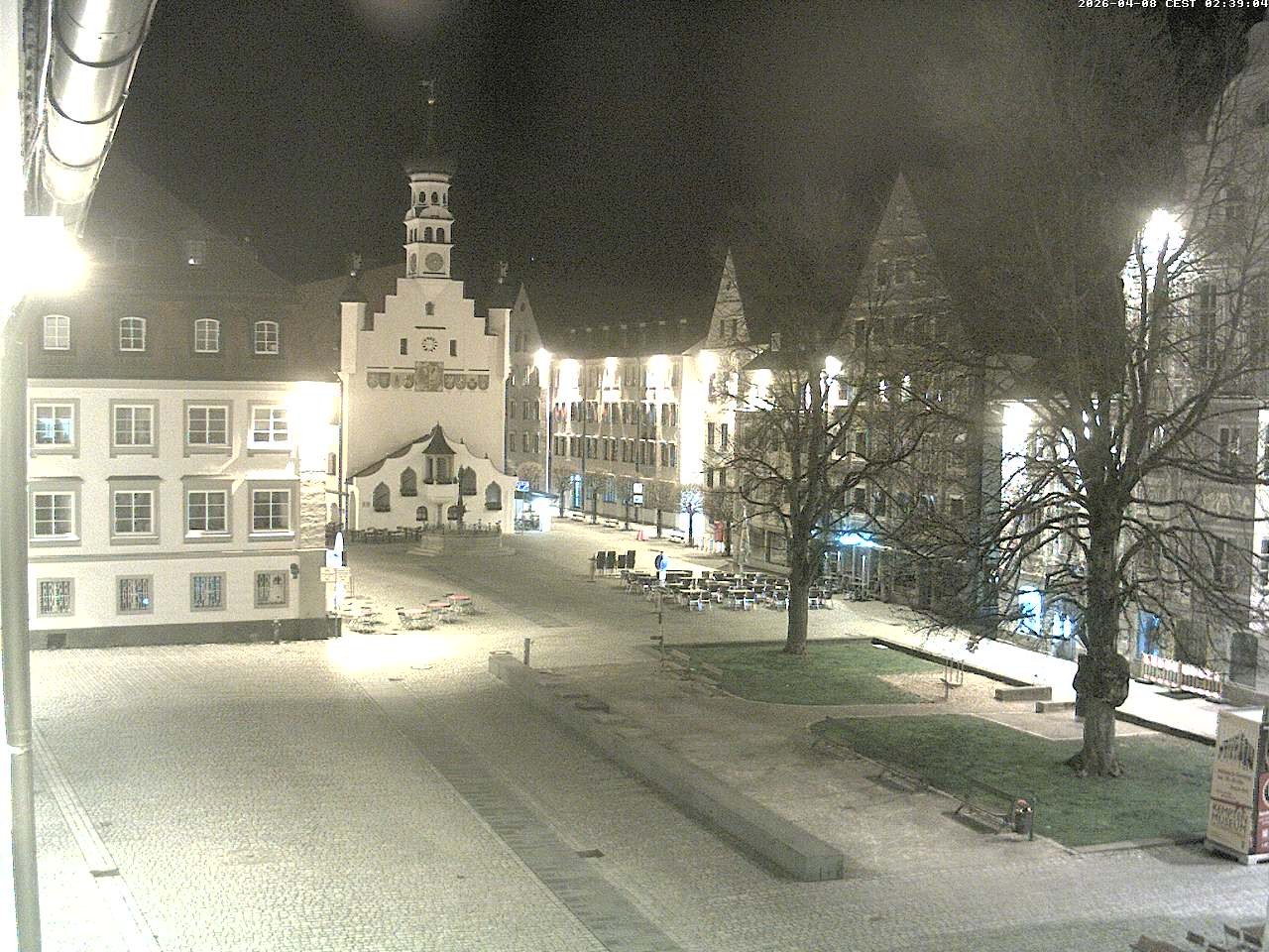 Archiv Foto Webcam Blick auf das Rathaus in Kempten