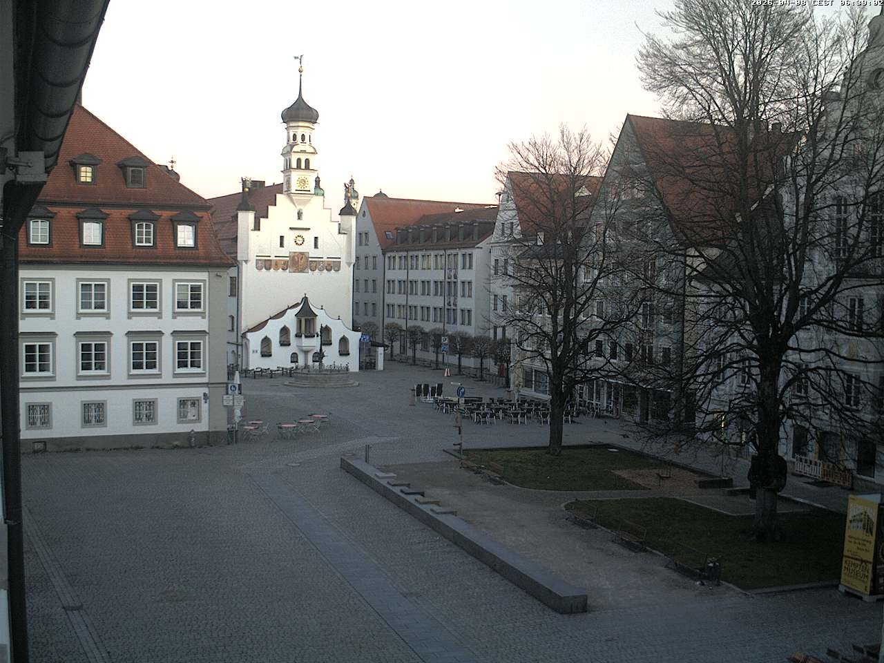 Archiv Foto Webcam Blick auf das Rathaus in Kempten