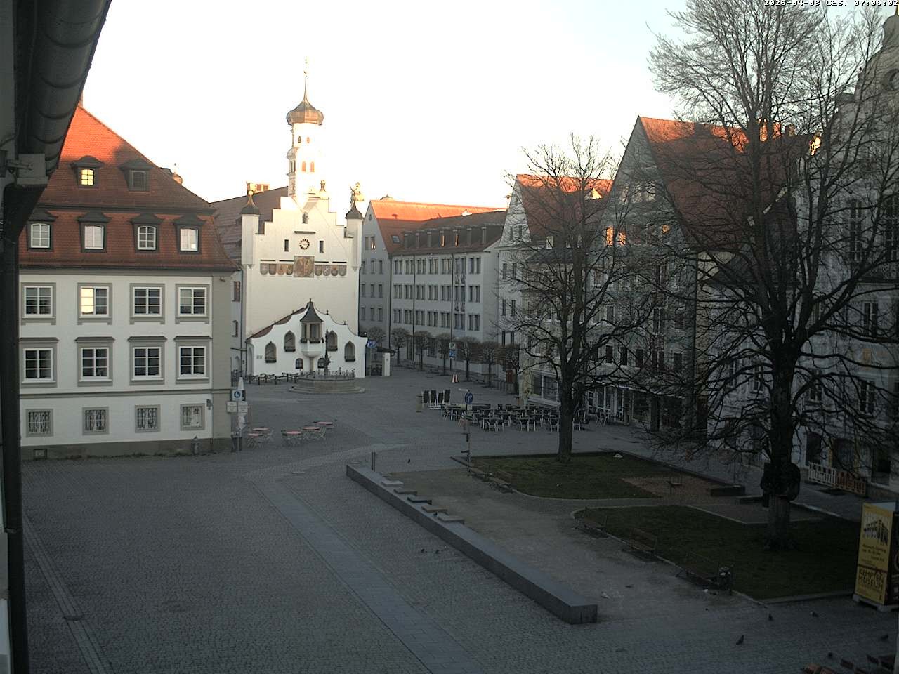 Archiv Foto Webcam Blick auf das Rathaus in Kempten