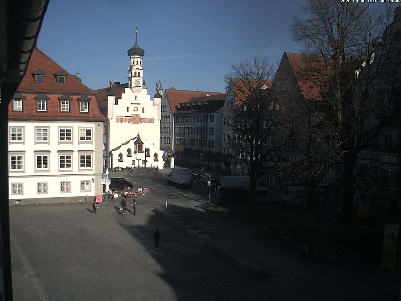 Archiv Foto Webcam Blick auf das Rathaus in Kempten