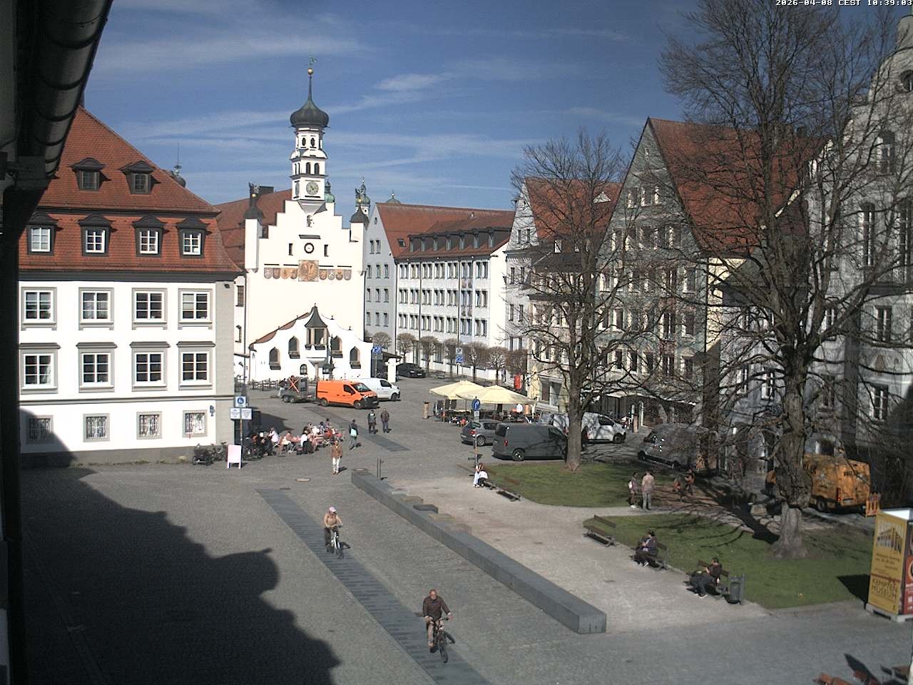 Archiv Foto Webcam Blick auf das Rathaus in Kempten