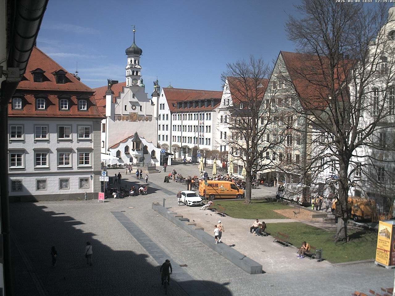 Archiv Foto Webcam Blick auf das Rathaus in Kempten